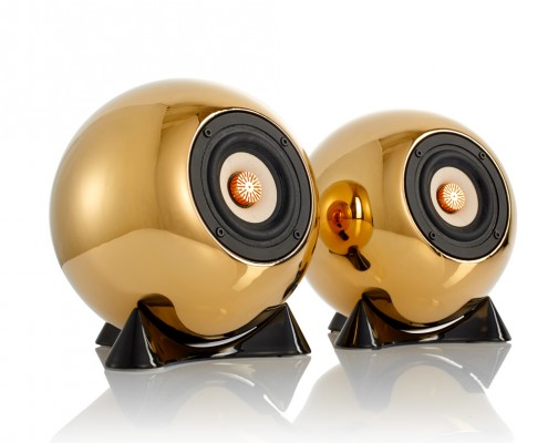 mo° sound Ball Speaker superior. Fullrange speaker with neodymium magnet. Gold plated porcelain housing.