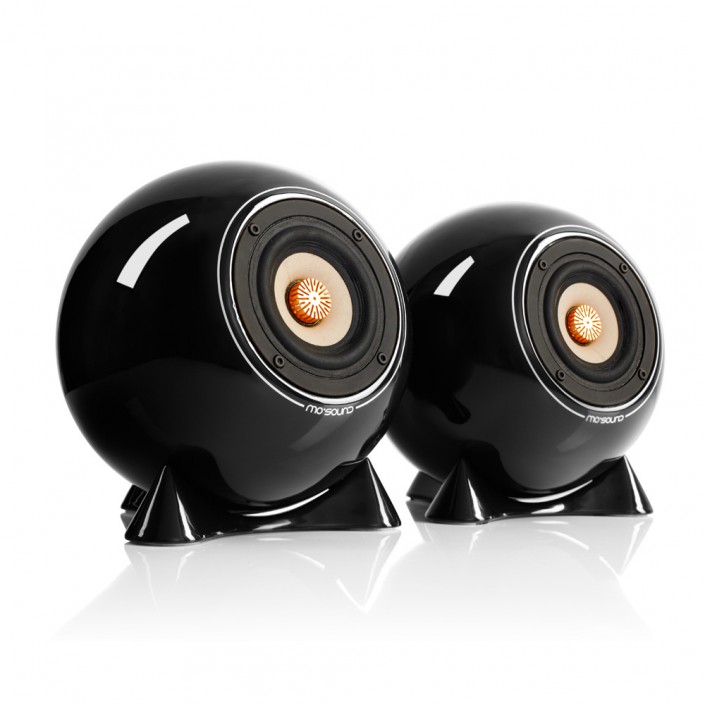 mo° sound Ball Speaker superior. Fullrange speaker with neodymium magnet. Black porcelain housing.