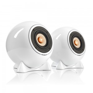 mo° sound Ball Speaker superior, white. Fullrange speaker with neodymium magnet. White porcelain housing.